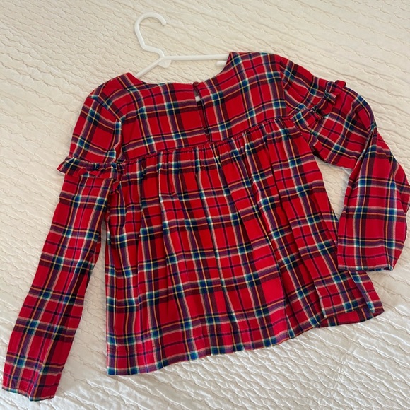 Gymboree, Girls’ Red Plaid Ruffle Top, Size Med (7-8) - Picture 5 of 6